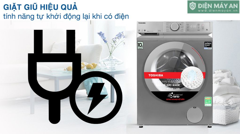 Máy Giặt Toshiba Inverter 10.5 Kg TW-BL115A2V(SS)